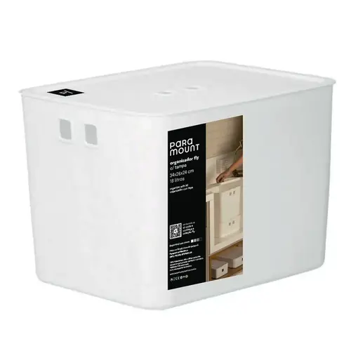 ORGANIZADOR FLY COM TAMPA 18 LITROS BRANCO C 34 X L 26 X A 24 CM REF 4546