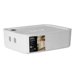 ORGANIZADOR FLY COM TAMPA 14 LITROS BRANCO C 42 X L 31 X A 12 CM REF 4550