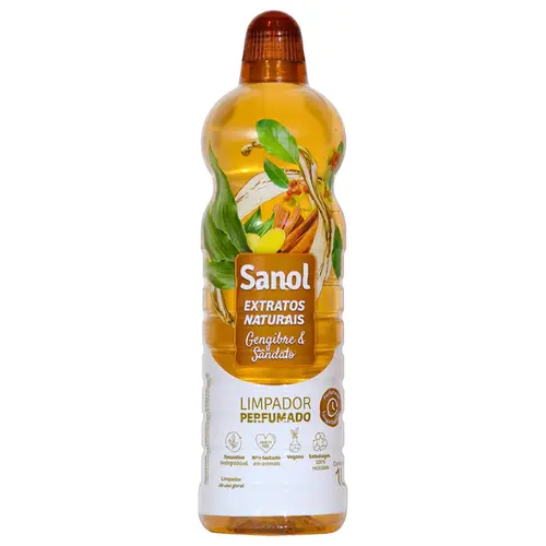LIMPADOR PERFUMADO EXTRATOS NATURAIS GENGIBRE E SANDALO 1 LITRO