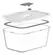 POTE DE VIDRO HERMETICO FRESH LOCK 2,4 LITROS C 23,5 X L 17,5 X A 11 CM BRANCO FECHADO PSL 400