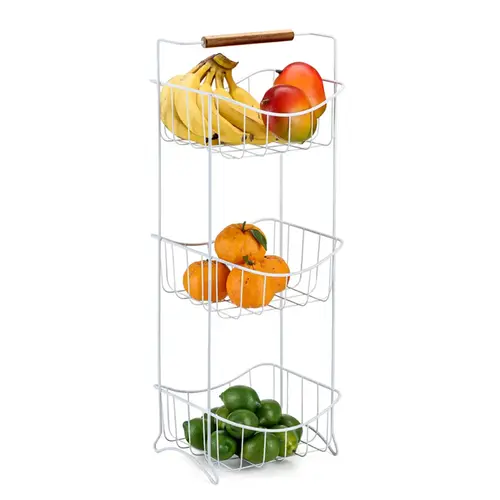 FRUTEIRA DE CHAO TRIPLA ECO DESIGN BRANCA C 26,5 X L 25,2 X A 73,5 CM REF 0487