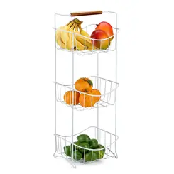 FRUTEIRA DE CHAO TRIPLA ECO DESIGN BRANCA C 26,5 X L 25,2 X A 73,5 CM REF 0487