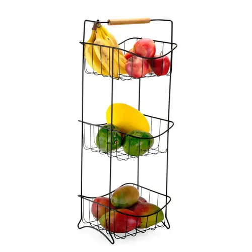 FRUTEIRA DE CHAO TRIPLA BLACK ECO DESIGN C 26,5 X L 25,2 X A 73,5 CM REF 0457