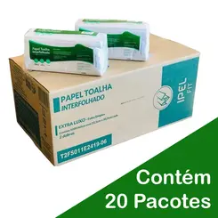 PAPEL TOALHA INTERFOLHA 2 DBS FOLHA SIMPLES EXTRA LUXO 22,5X20,5 FIT COM 5000 FLS