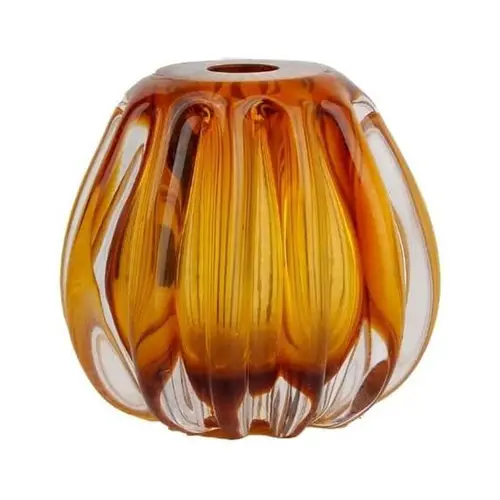 CACHEPOT DECORATIVO  MURANO 14X11X13 CM AMBAR