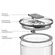 POTE HERMETICO REDONDO 450ML DUO LOCK  NATURAL  REF: PHD 150