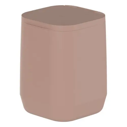 LIXEIRA DE PISO/PAREDE AURA 6 LITROS MARROM AMENDOA FECHADO LX 450