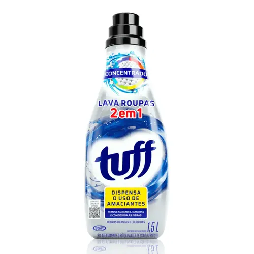 SABAO LIQUIDO LAVA ROUPAS TUFF 2 EM 1 CONCENTRADO 1, 5 LITROS
