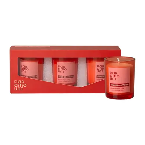 KIT 3X VELAS AROMATICAS NOTAS DE CONHAQUE 50G REF 3544