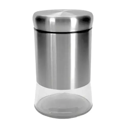 POTE DE VIDRO COM INOX 600 ML REF 9068-600ML