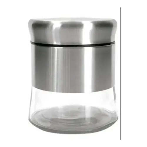 POTE DE VIDRO COM INOX400 ML REF 9068