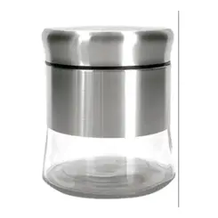 POTE DE VIDRO COM INOX400 ML REF 9068